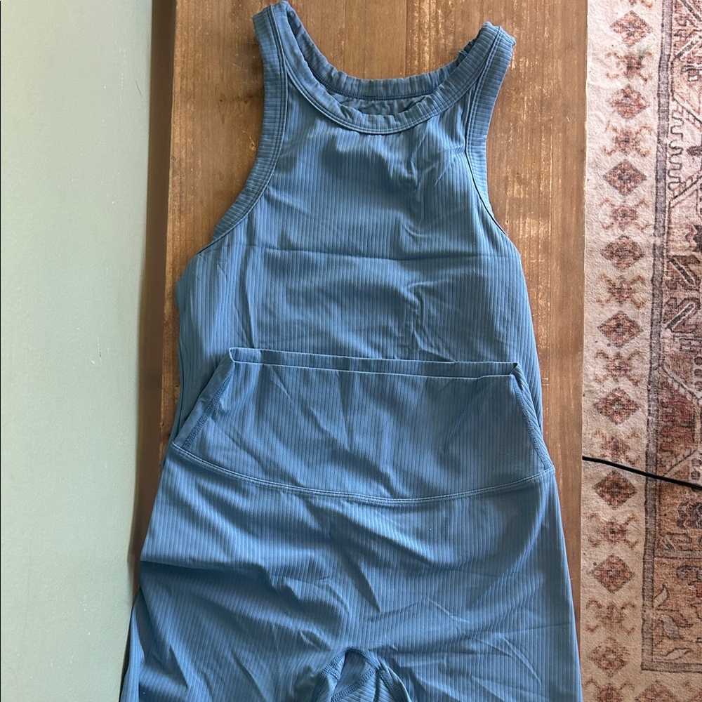 Paragon Fitwear Blue Ribbed Tank Romper